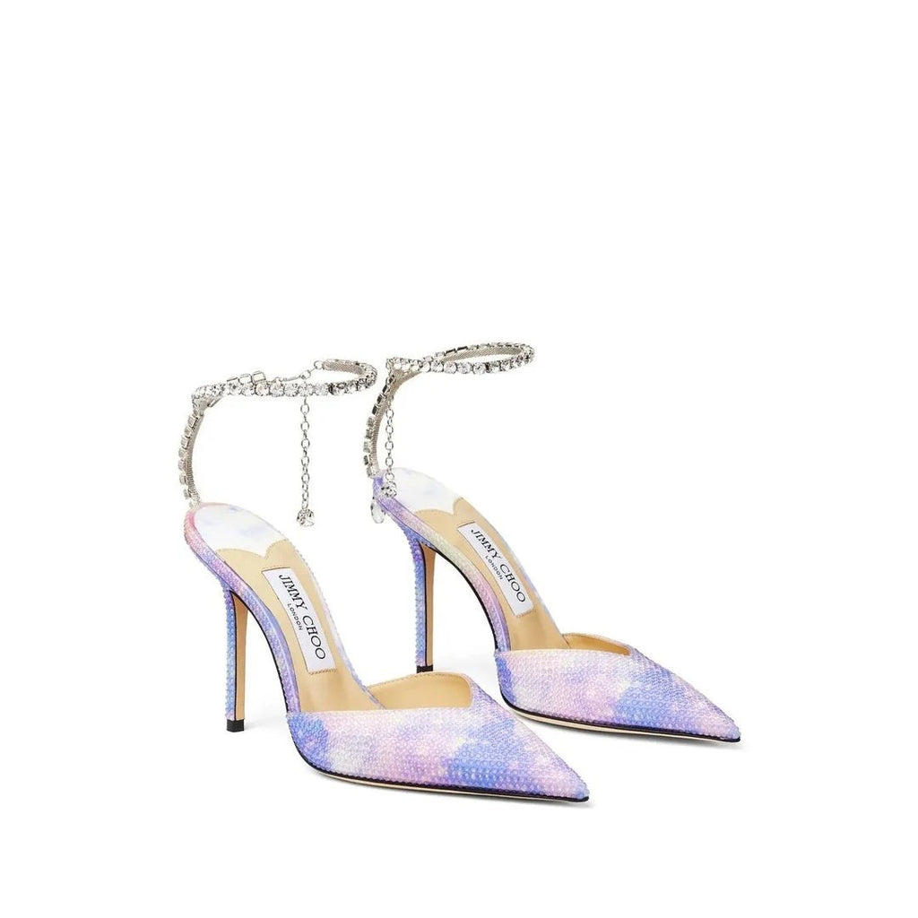 Jimmy Choo Saeda Pointed-Toe Pumps - Purple/Pink (iridescent)