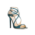Jimmy Choo Lance Scrappy Ankle Strap Sandals - Teal