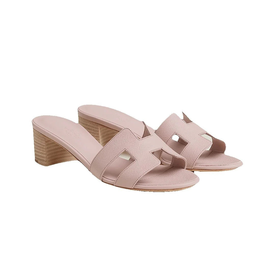 Hermès Hermes Calfskin Oasis Sandal Rouge Rubis - Light Pink