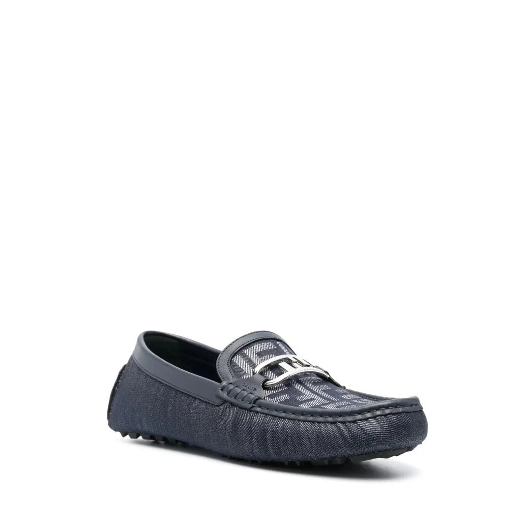 Fendi Flat Shoes Calfskin - Navy Blue