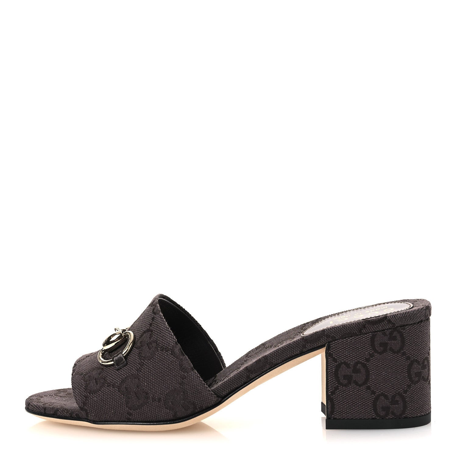 GUCCI HORSEBIT SLIDE SANDALS BROWN