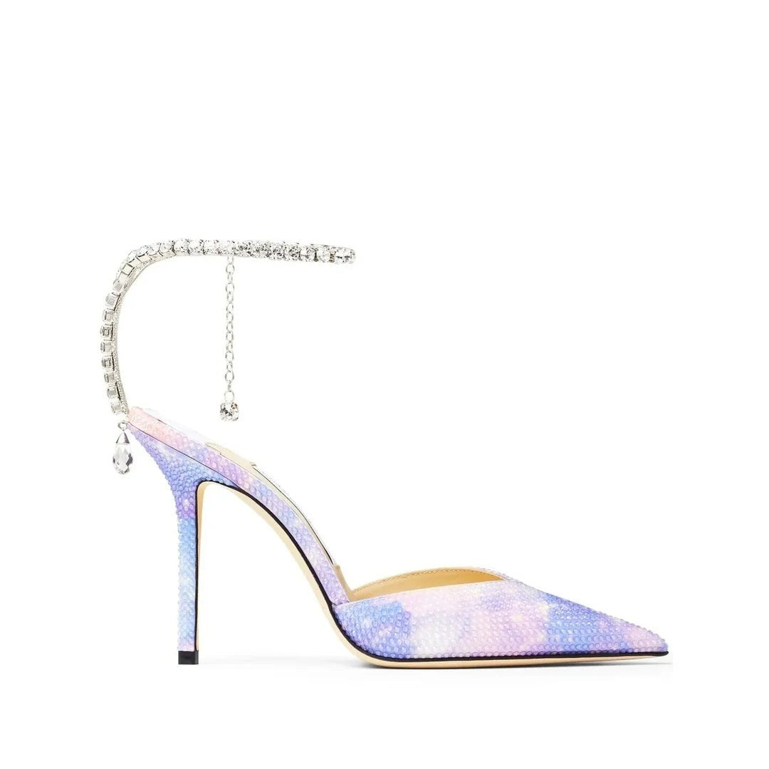 Jimmy Choo Saeda Pointed-Toe Pumps - Purple/Pink (iridescent)