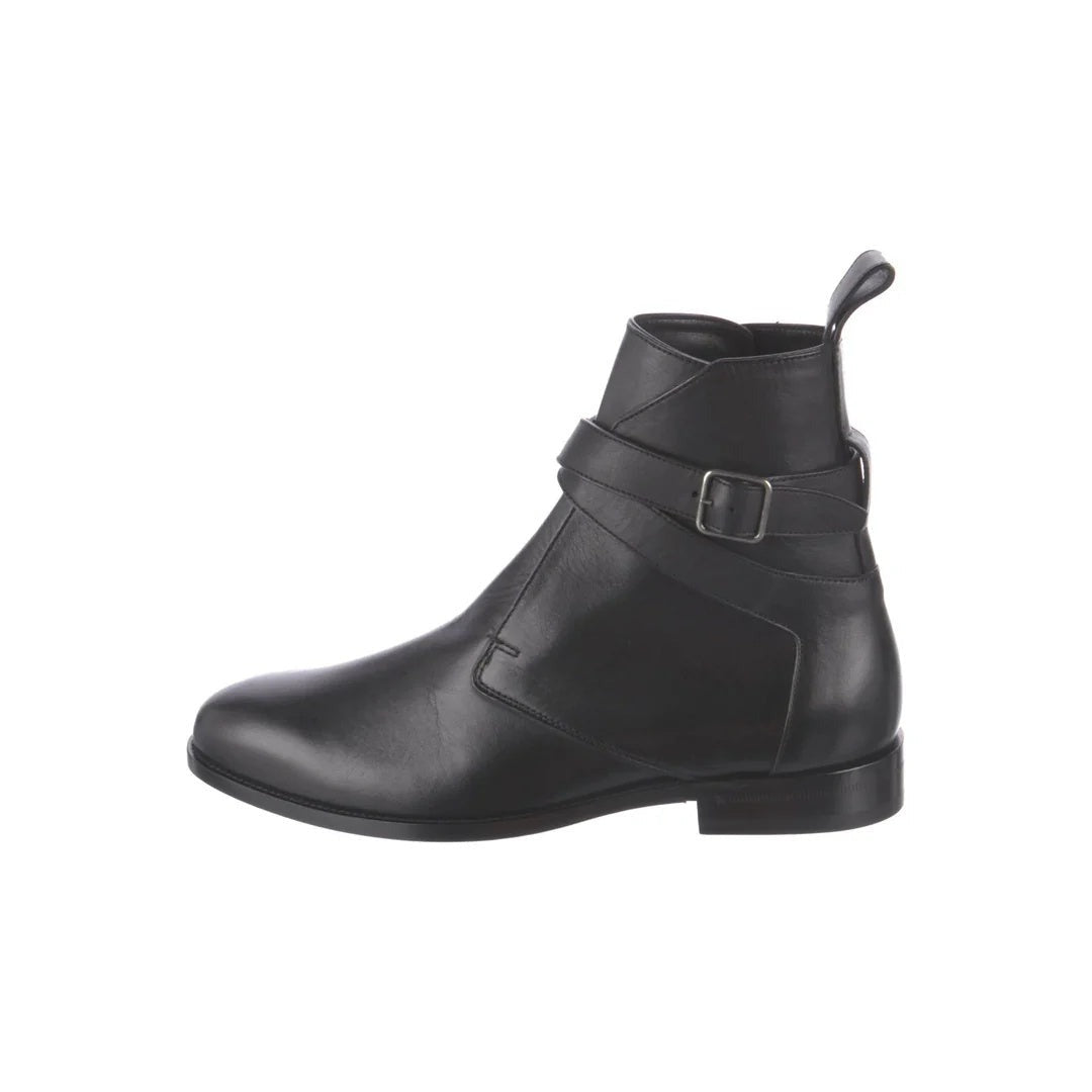 Saint Laurent Hunt 25mm Leather Boots - Black (buckle style, different model)