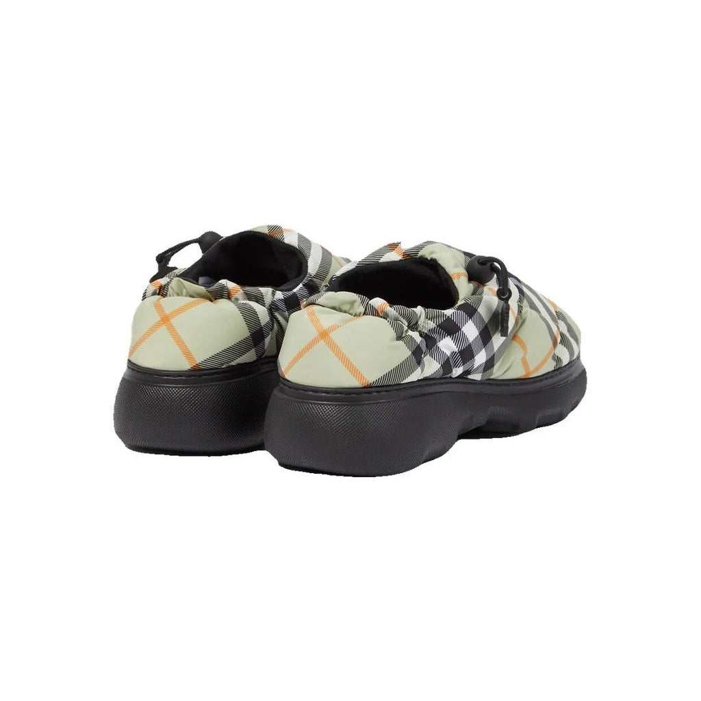 Burberry Cadet Mules - Green/Beige Check
