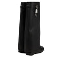 Givenchy Aged Calfskin Cowboy Shark Lock High Boot - Black