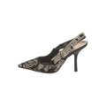 Christian Dior Dior J'Adior Slingback Pump - Black/Silver Embroidered
