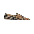Burberry Logo Plaque Loafers - Beige plaid