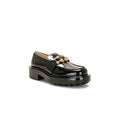 Bottega Veneta Silenzio Loafer - Black with gold chain detail