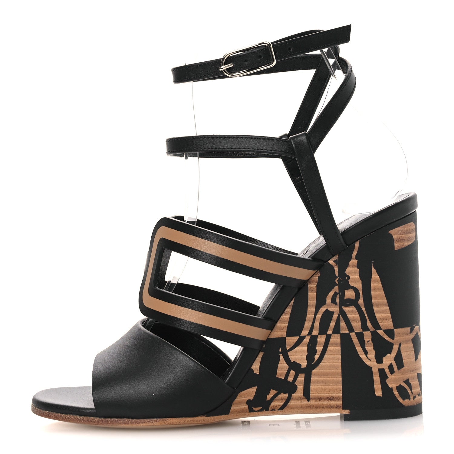 PRADA WEDGE SANDALS NATURAL