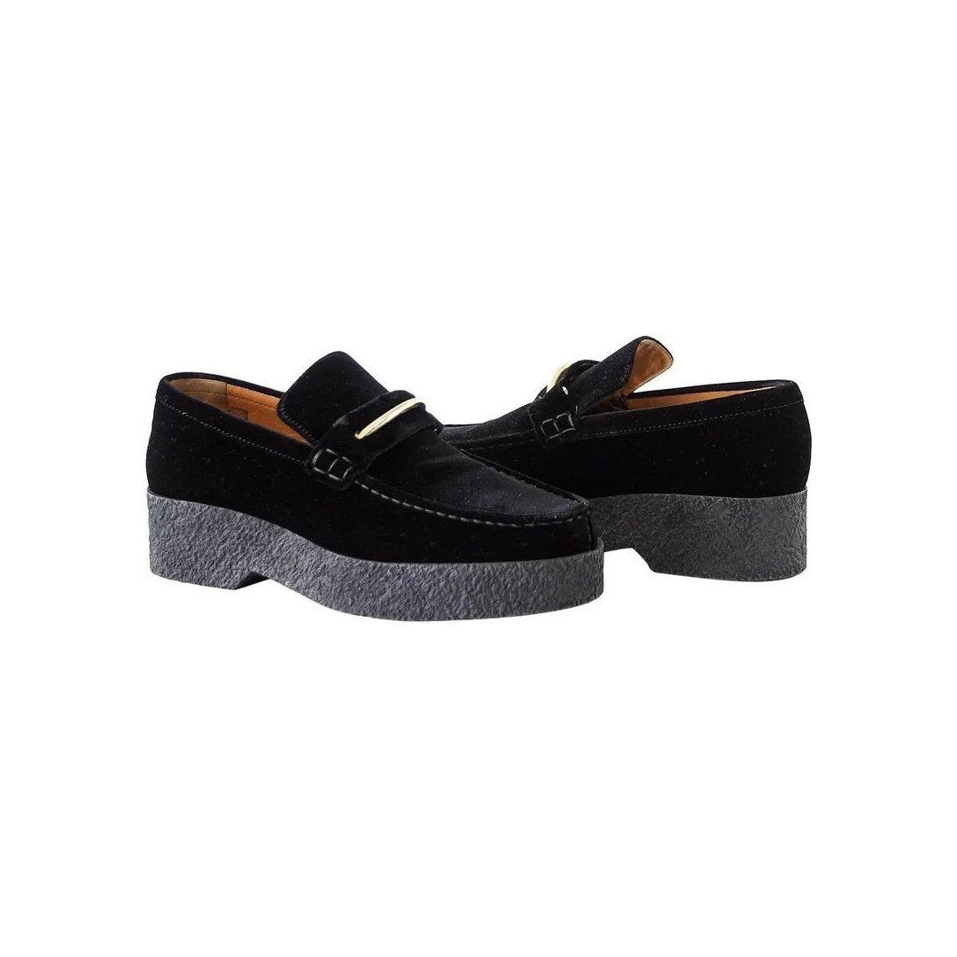 Celine Slip-On Loafer - Black suede with platform sole