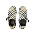 Burberry Square-Toe Highland Mules - Check (green/black/orange)