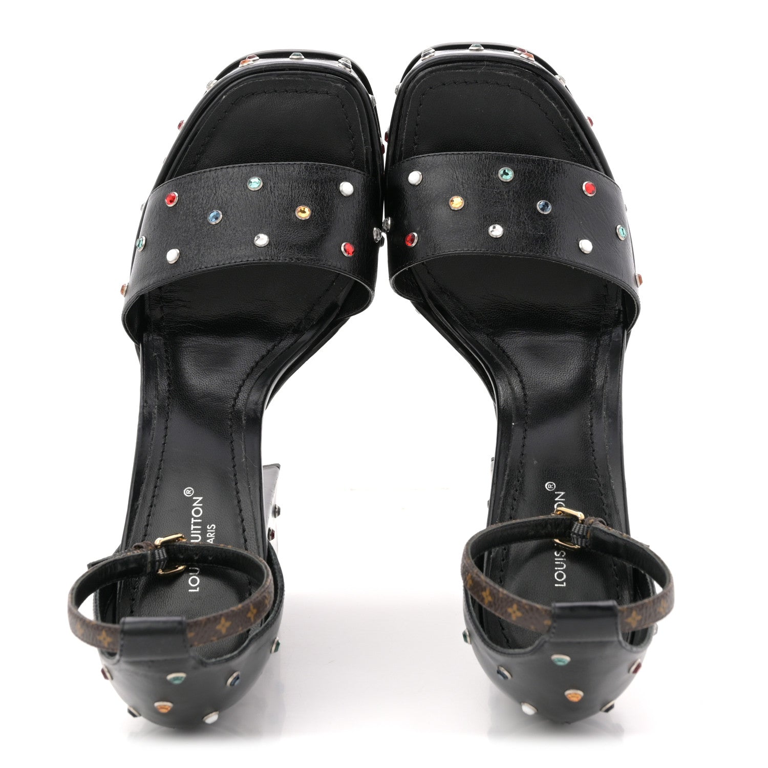 VERSACE PLATFORM SANDALS BLACK