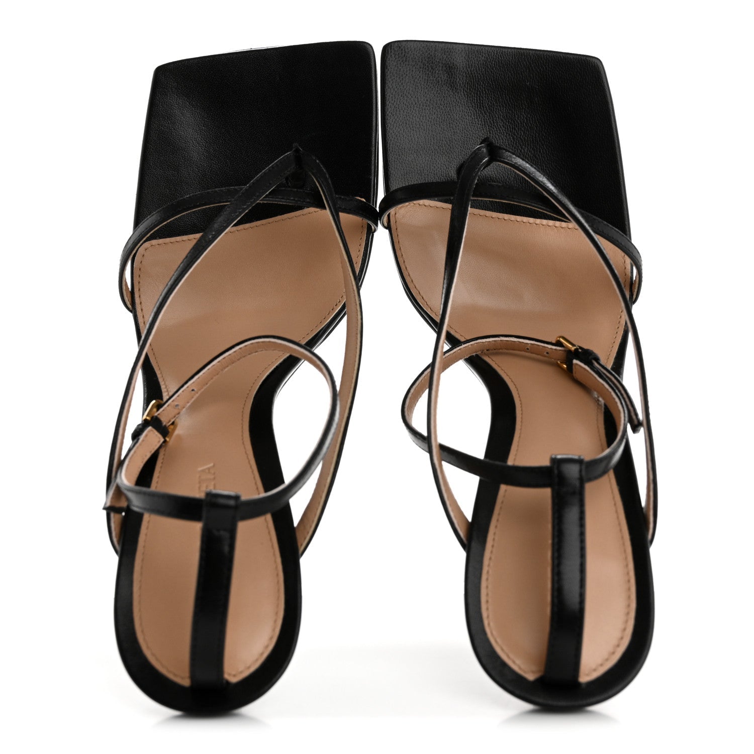 BOTTEGA VENETA LAMBSKIN STRETCH MULE SANDALS BLACK
