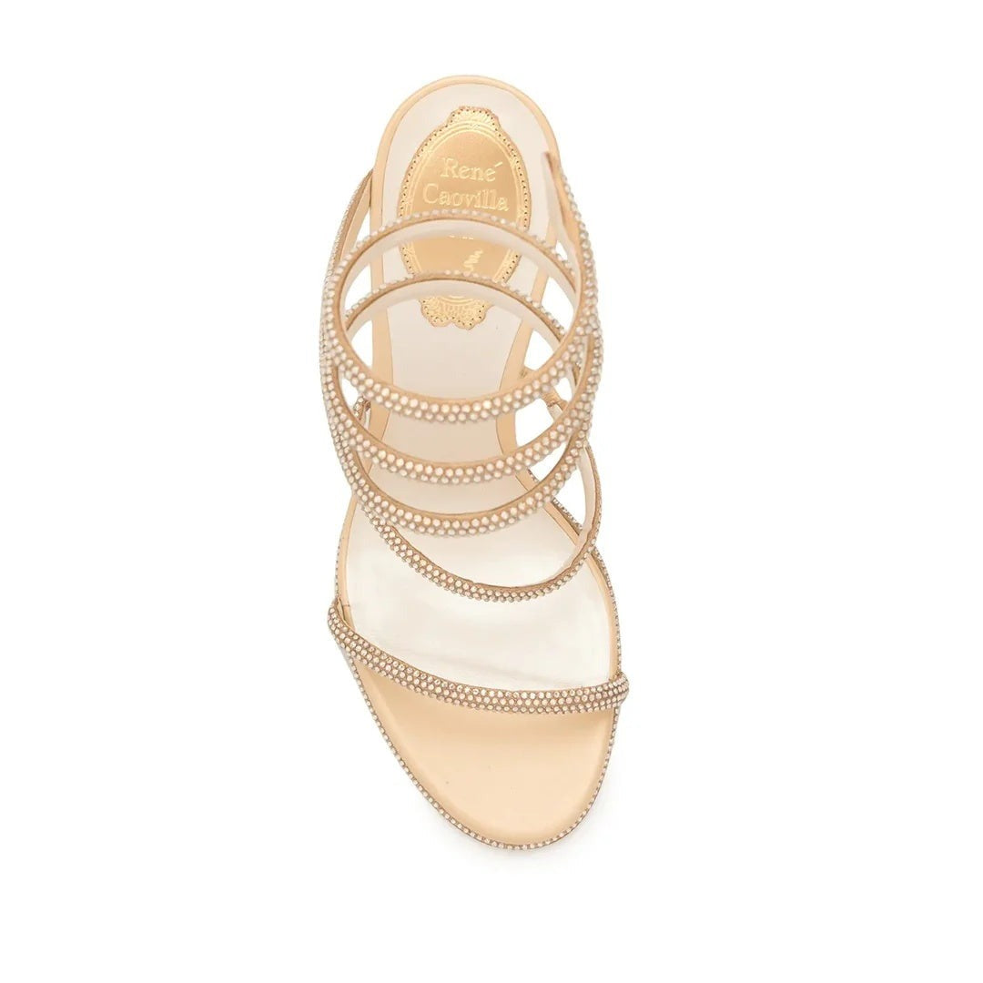 René Caovilla High Heel Sandal - Nude/Beige