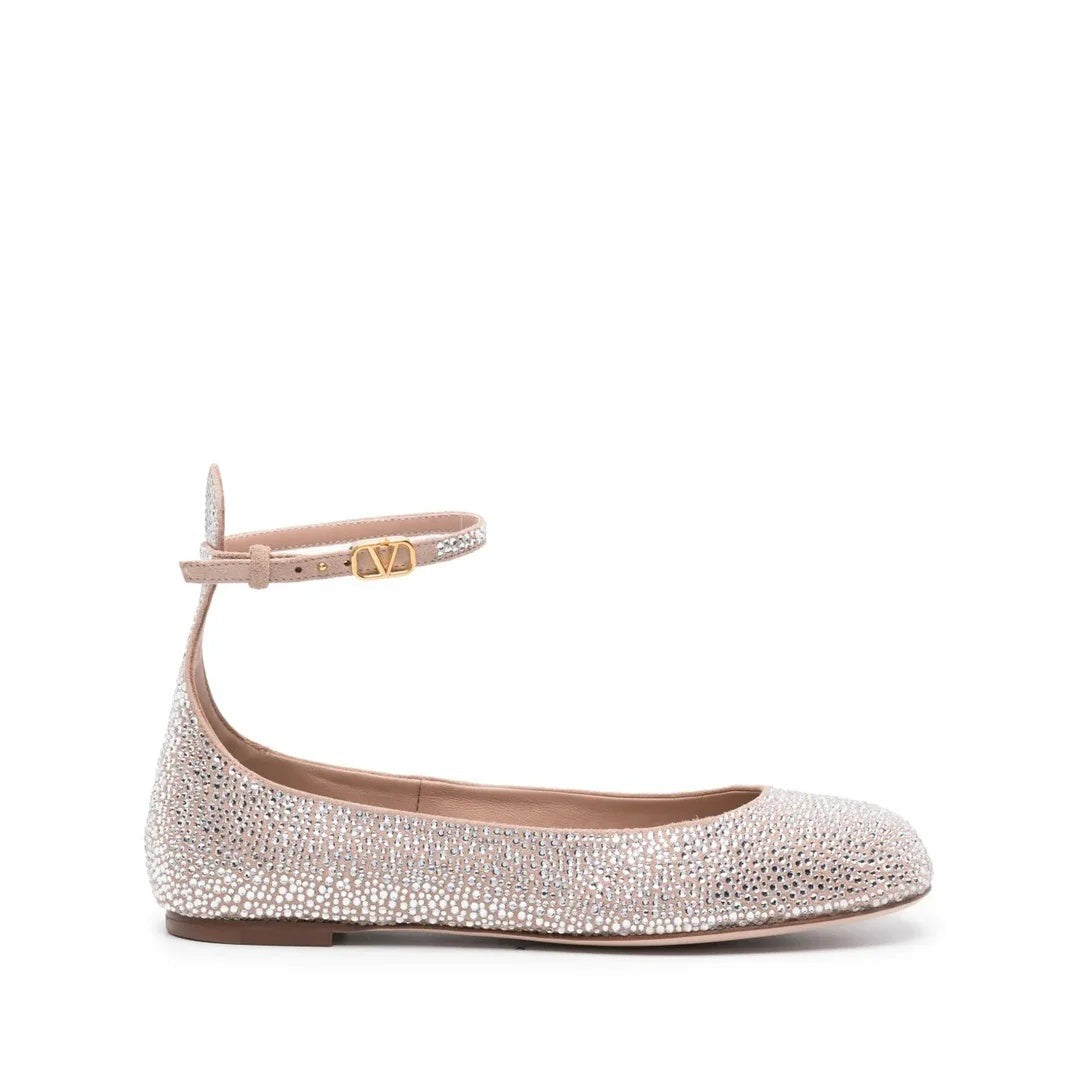 Valentino Garavani Ondette Rubber Ballerina - Crystal/Embellished