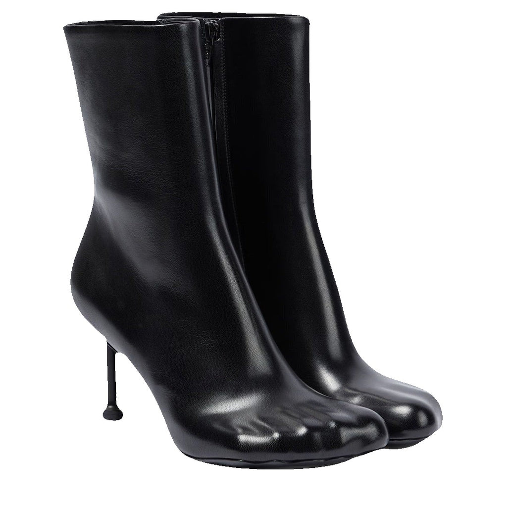 Balenciaga Pointed Ankle Boots with Stiletto Heel - Black