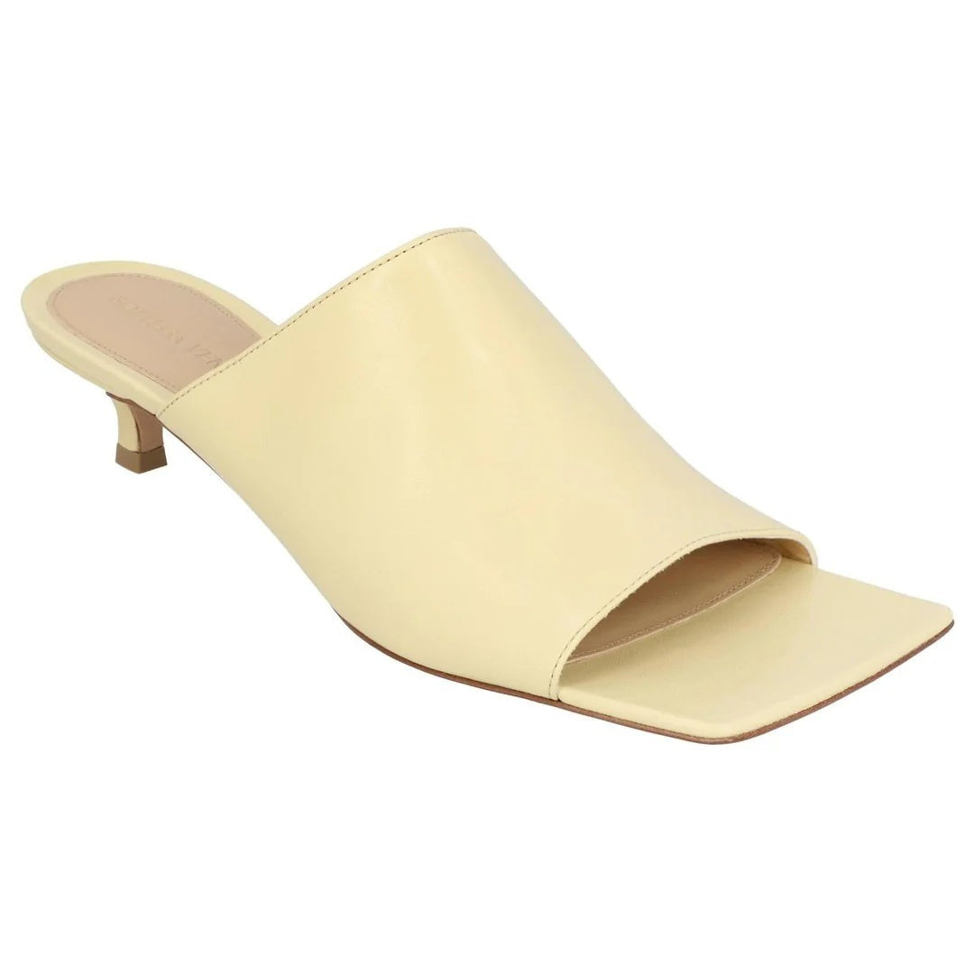 Bottega Veneta Lambskin Stretch Mule Sandals - Cream/Yellow