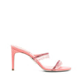 René Caovilla Celebrity Crystal-Embellished PVC Sandal - Pink
