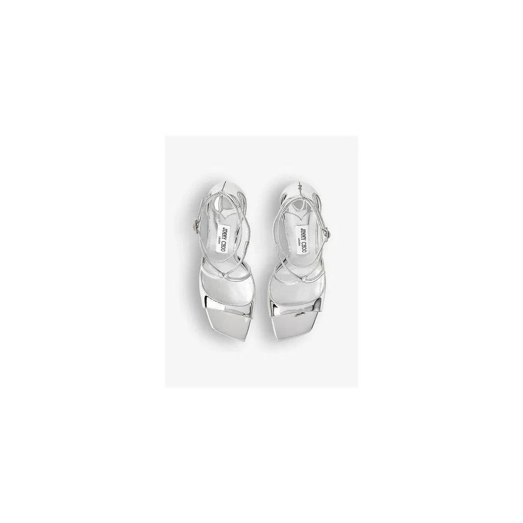 Jimmy Choo Azia 95 Suede Heeled Sandals - Silver