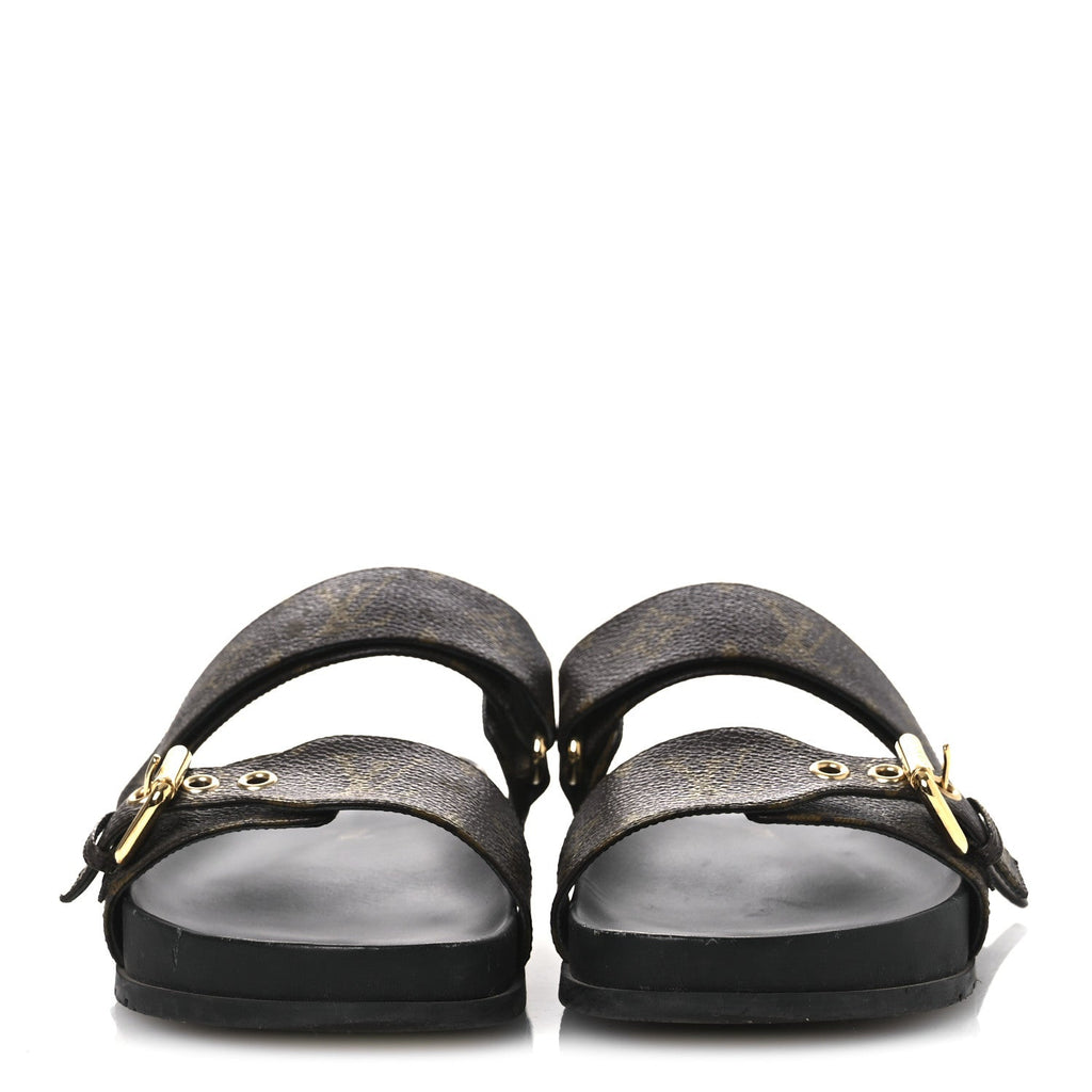 LOUIS VUITTON EMPREINTE BOM DIA MULE SANDALS BROWN MONOGRAM