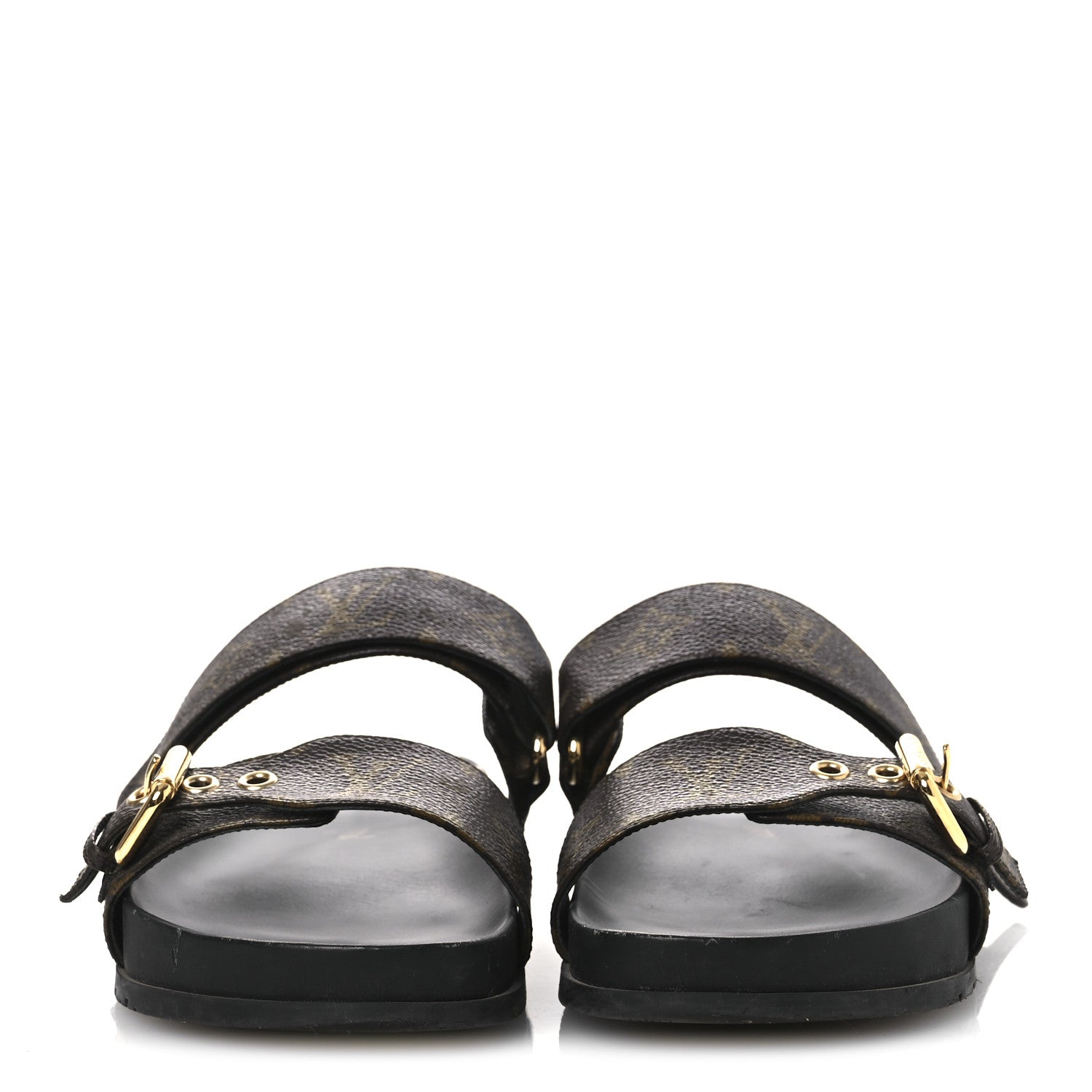 LOUIS VUITTON EMPREINTE BOM DIA MULE SANDALS BROWN MONOGRAM