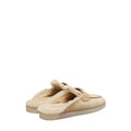 Prada Suede Mules - Natural with fur lining