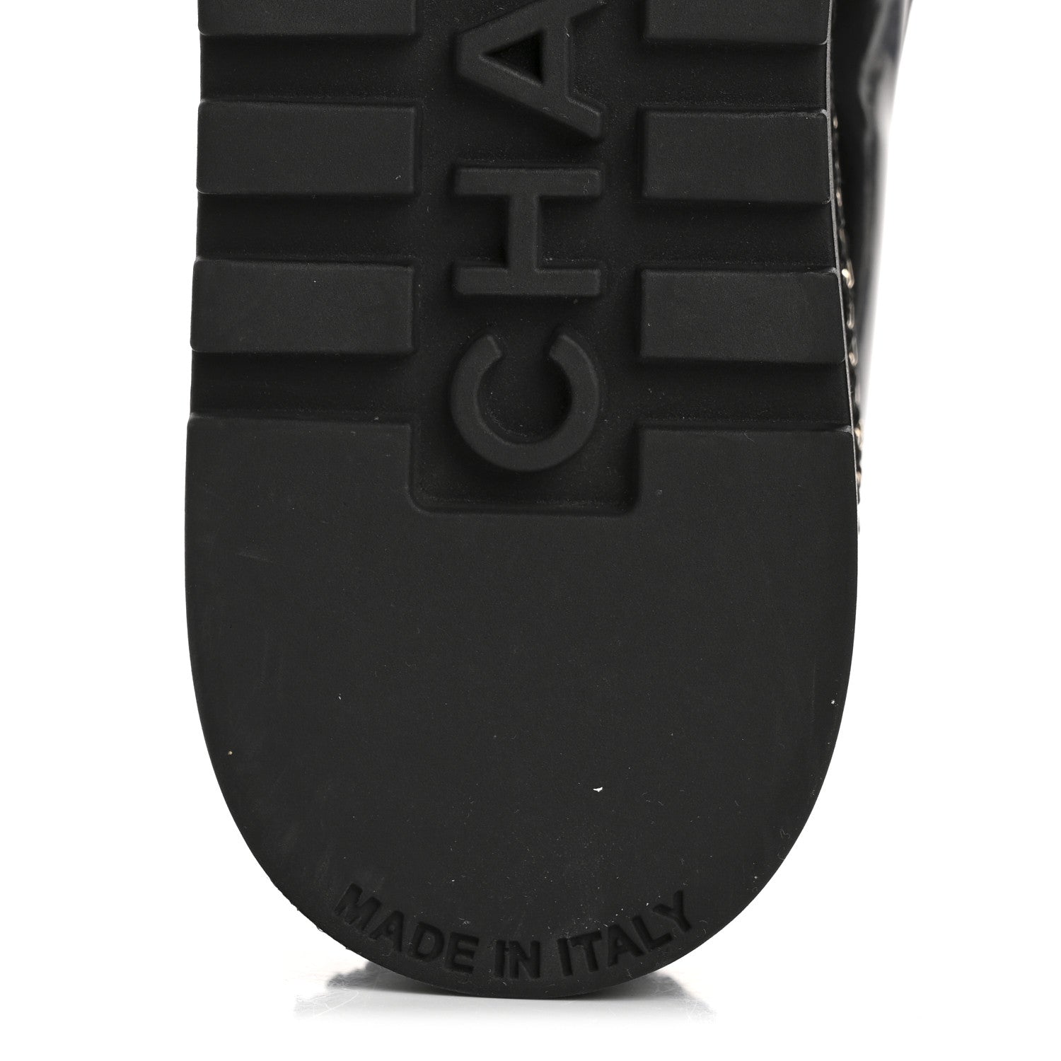 CHANEL CALFSKIN CC PLATFORM LOAFERS BLACK