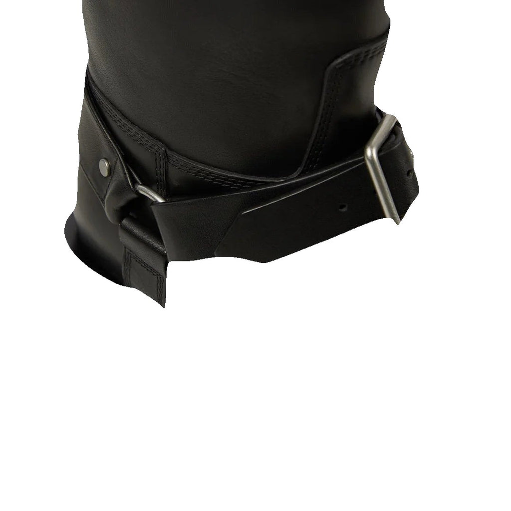Burberry Leather Saddle High Boots - Black