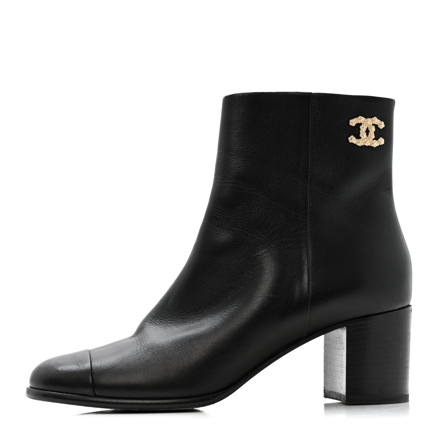 BOTTEGA VENETA CALFSKIN LEAN ANKLE BOOTS FONDANT BLACK