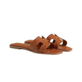 Hermès Oran Sandal - Tan Ostrich