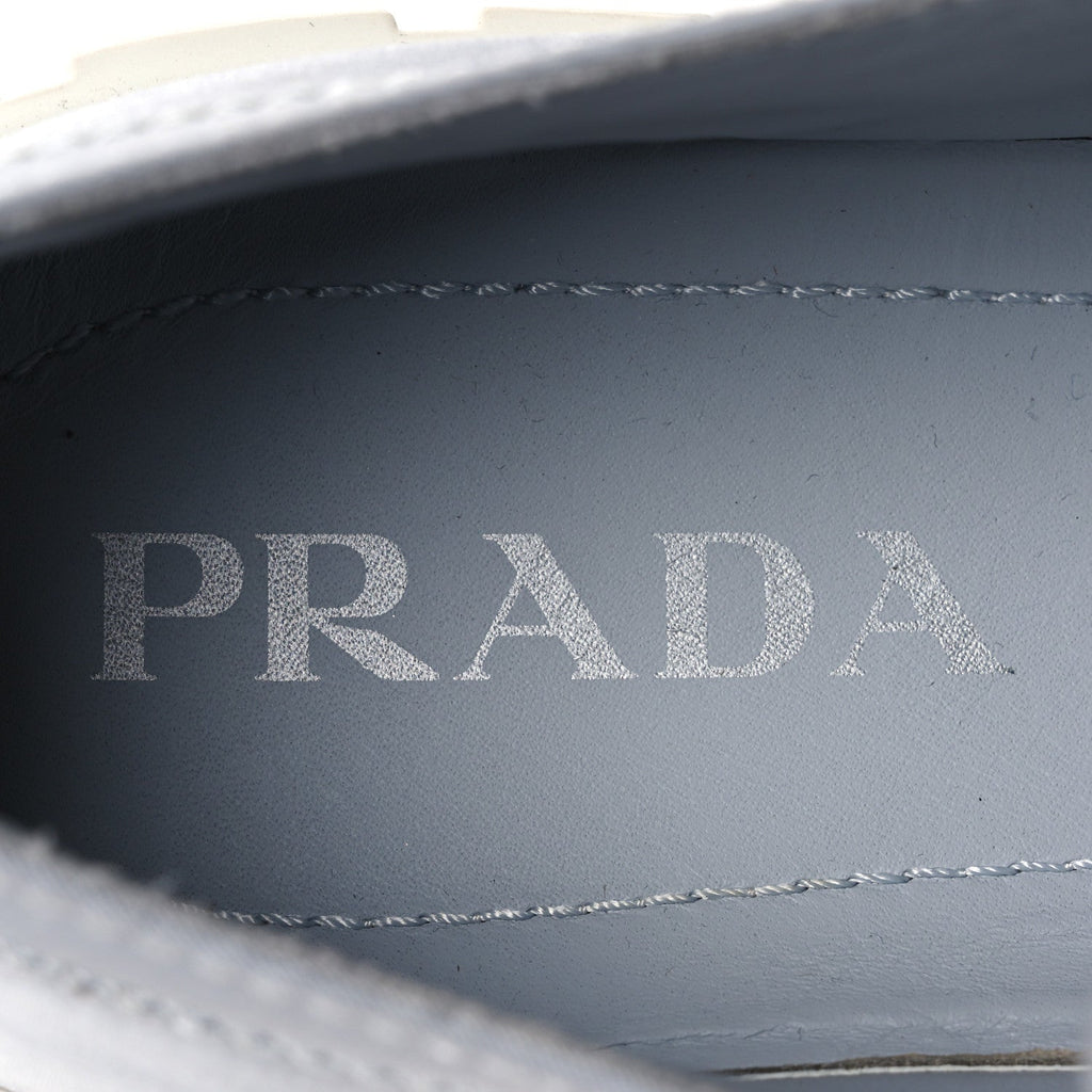 PRADA RE-NYLON GABARDINE TRIANGLE LOGO DOUBLE WHEEL SNEAKERS GREEN