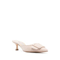 Manolo Blahnik Maysale 70 Suede Mules - Beige/Nude