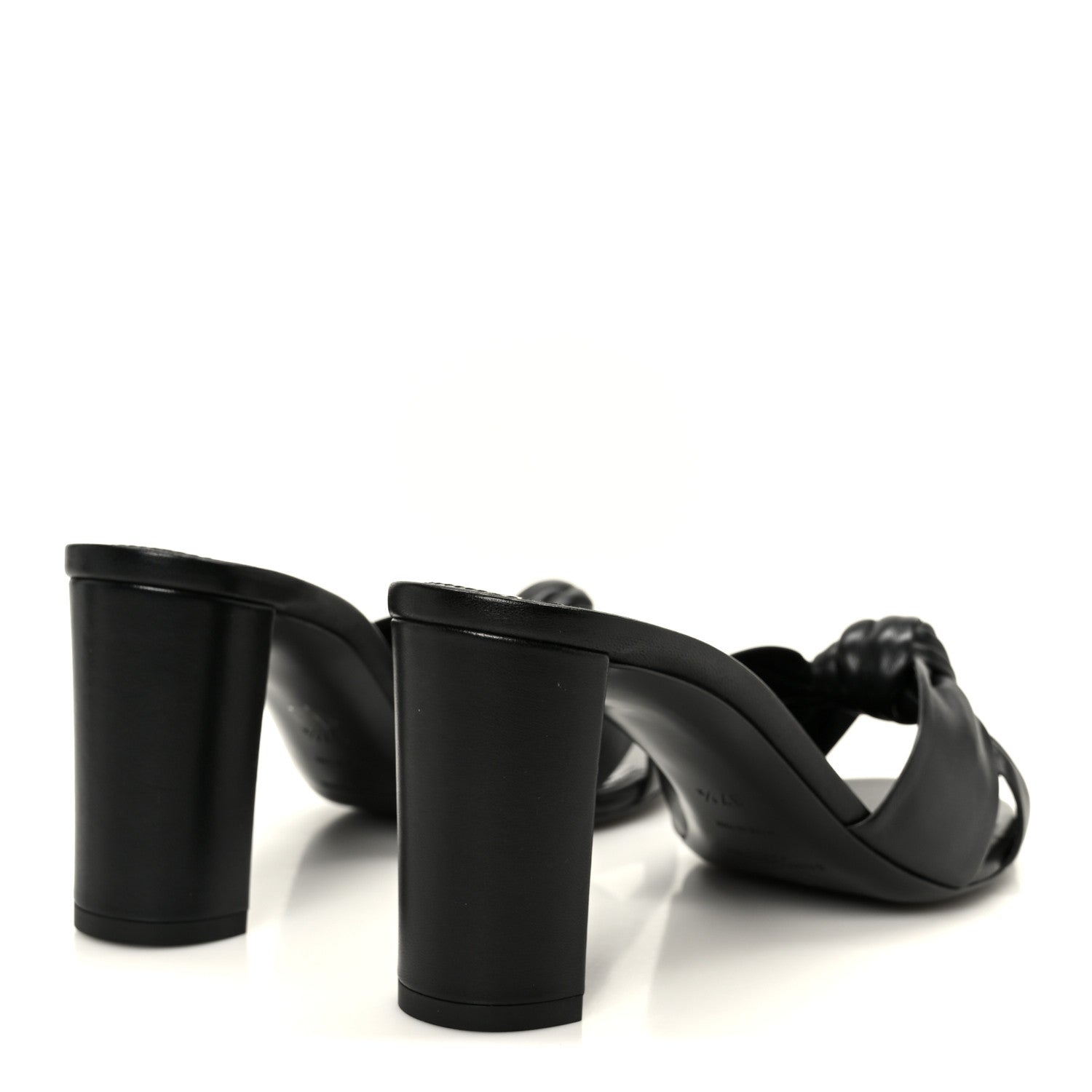 LOEWE EMILY LAMBSKIN LEATHER MULES BLACK