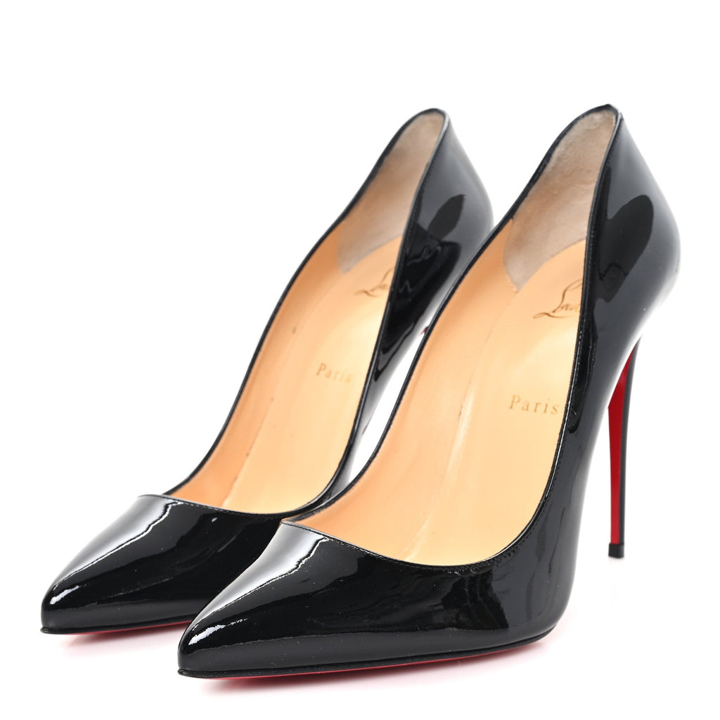CHRISTIAN LOUBOUTIN PATENT PIGALLE FOLLIES PUMP BLACK
