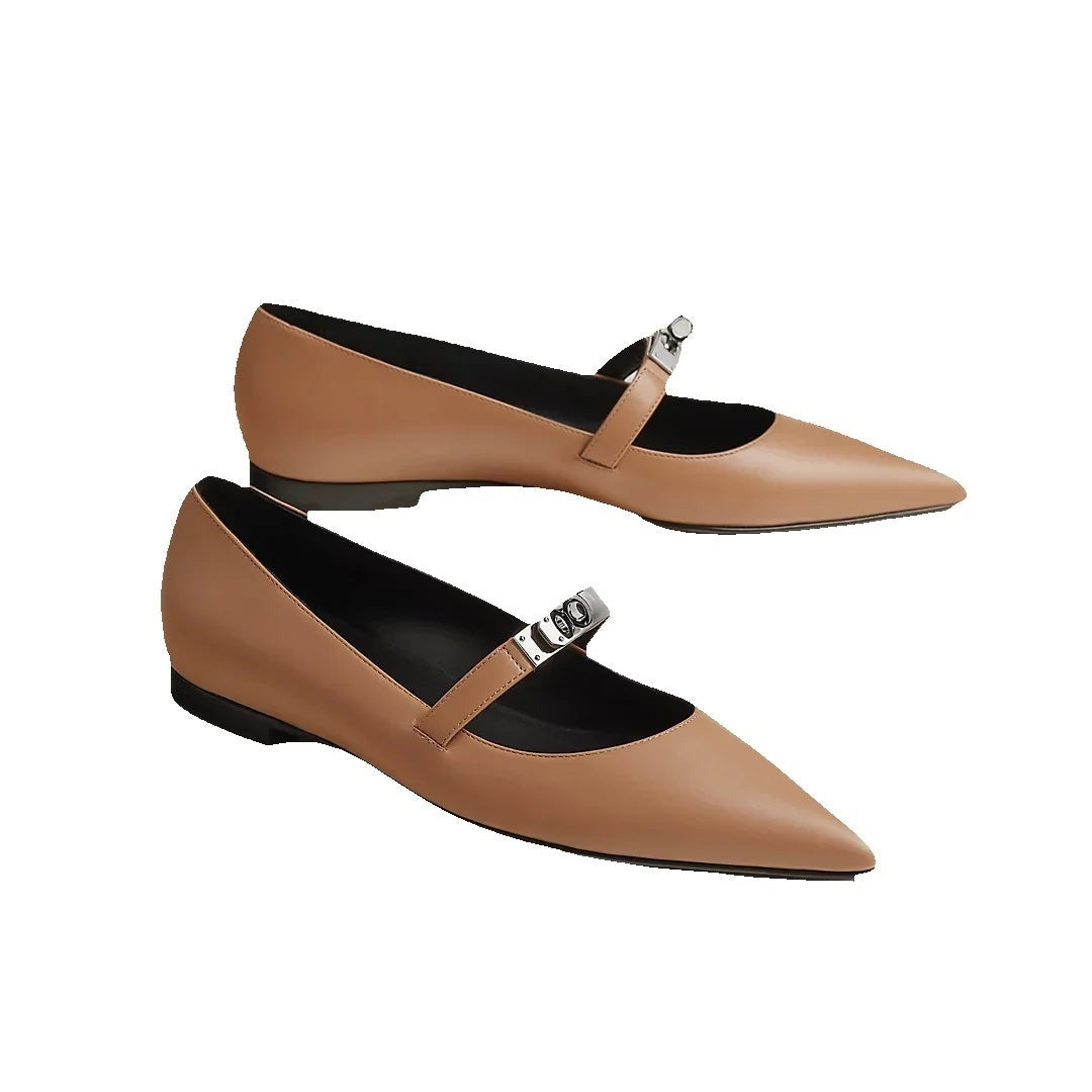 Hermès Light Ballet Flat - Tan/Nude