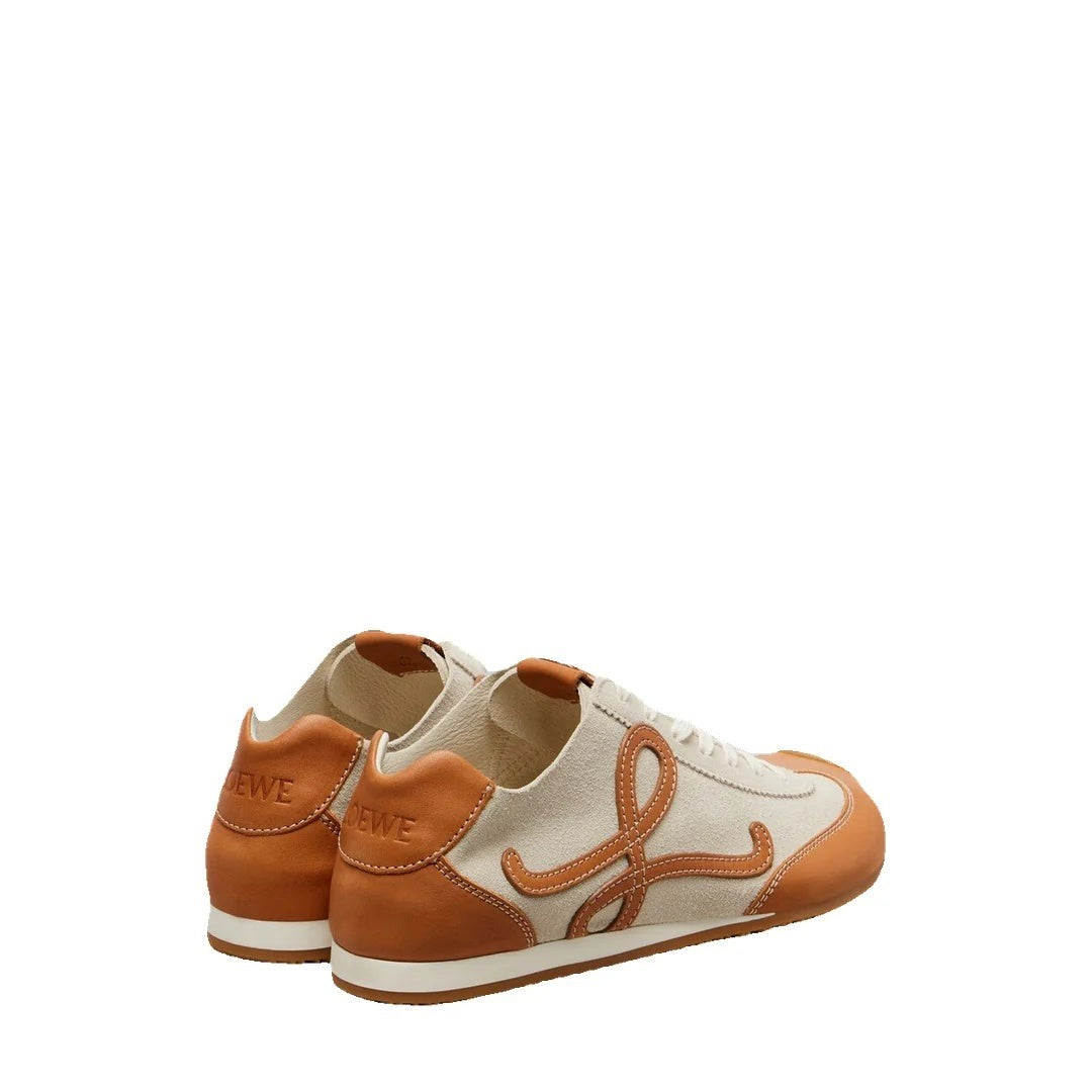 Loewe Ballet Runner 2.0 Suede and Mesh Red/White/Purple - Tan/Cream