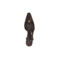 Fendi FFold Paneled Leather Slingback Flats - Dark Brown