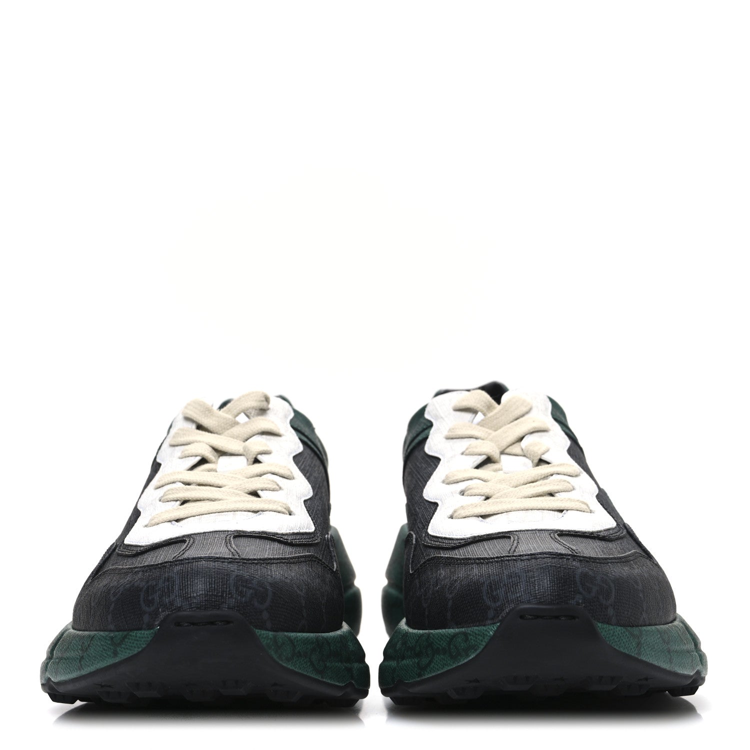 GUCCI GG SUPREME MONOGRAM RHYTON SNEAKERS BLACK & GREY
