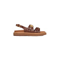 Celine Triomphe Leather Sandal - Brown