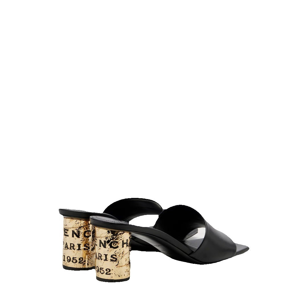 Givenchy Tape Leather-Trimmed Mules - Black