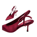 Valentino Garavani Annine Satin Pumps 100mm - Burgundy/Red
