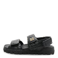 MIU MIU NAPPA MATELASSE SPORTY SANDAL BLACK