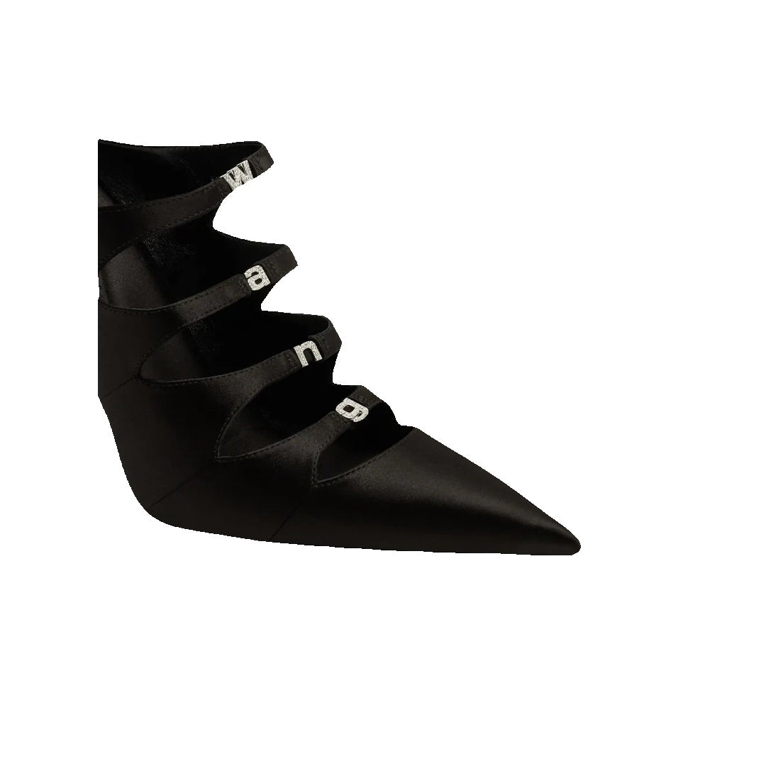 Alexander Wang Akila Zip Pointed Toe Mule Pump - Black