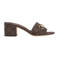 Gucci Horsebit Slide Sandals - Brown GG