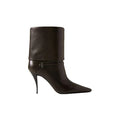 Saint Laurent Niki Fold-Over Leather Boots - Black
