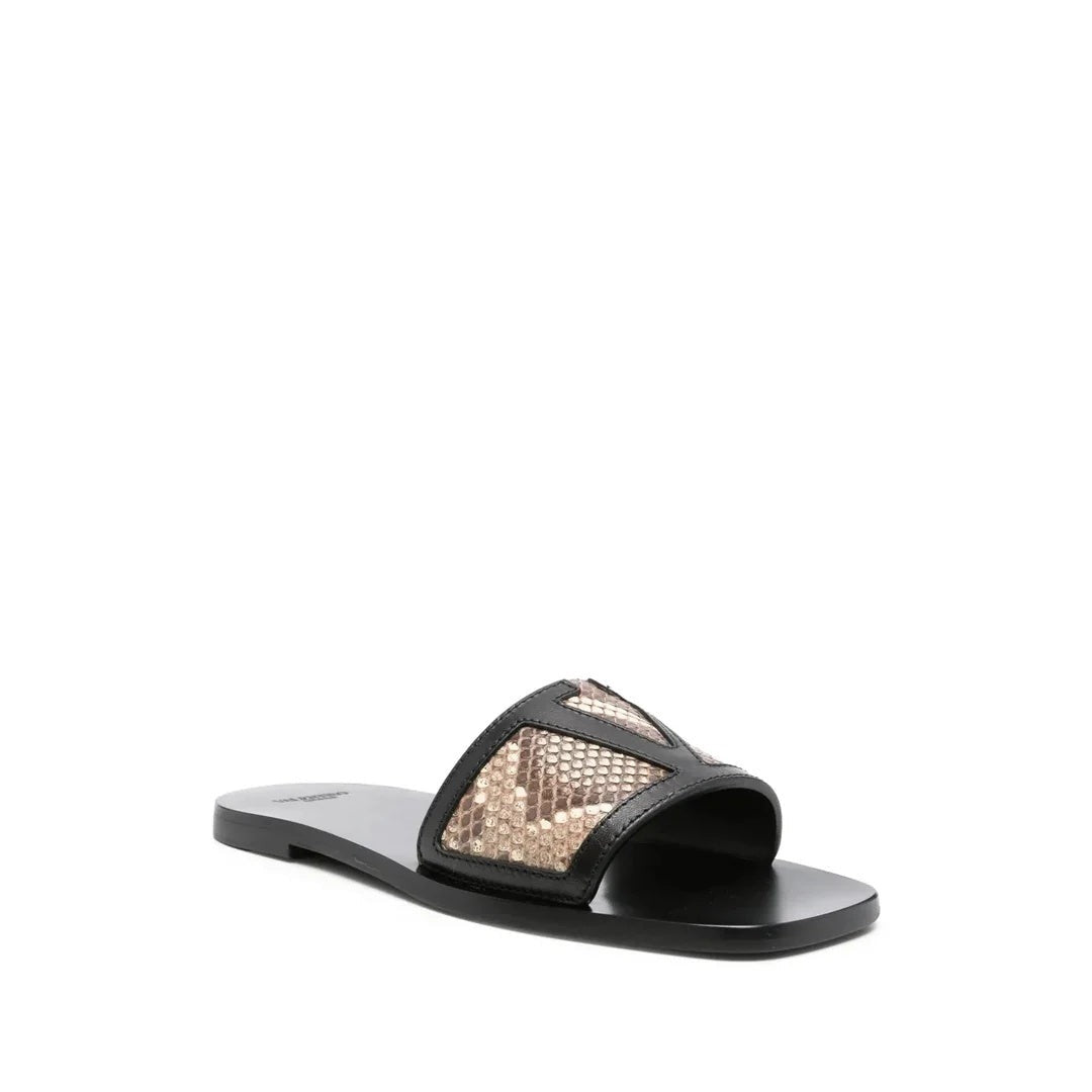Valentino Garavani Viva Superstar Sandals - Snake/Beige