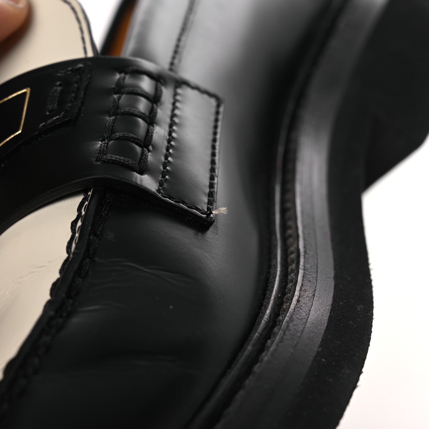 CHRISTIAN DIOR BRUSHED CALFSKIN BOY LOAFER BLACK WHITE