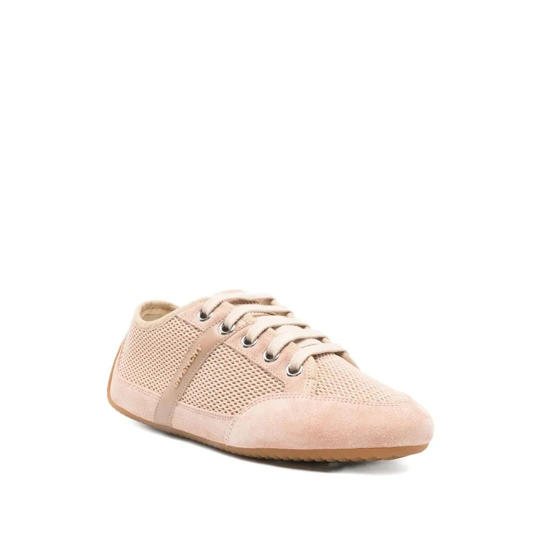 Givenchy Slim Metallic-Effect Paneled Lace-Up Sneakers - Pink