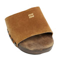 Miu Miu Suede Mules - Brown