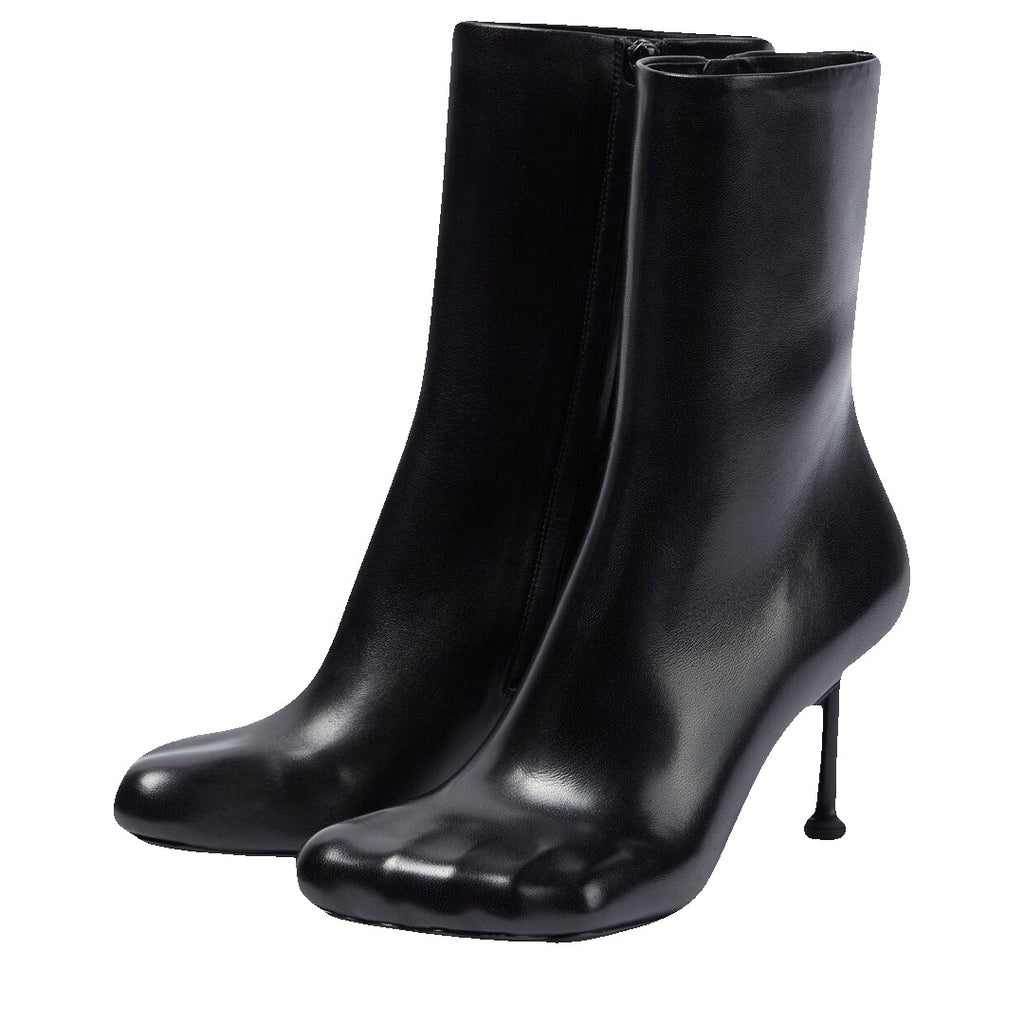 Balenciaga Pointed Ankle Boots with Stiletto Heel - Black
